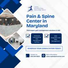 Discover expert care at our Pain & Spine Center in Maryland. We specialize in advanced interventional pain management solutions tailored to your unique needs. Our compassionate team focuses on diagnosing and treating chronic pain conditions to restore your quality of life. Visit us for personalized care and innovative pain relief options.