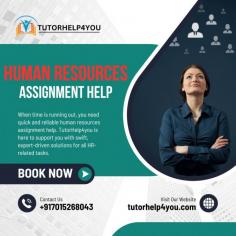 When time is running out, you need quick and reliable human resources assignment help. TutorHelp4you is here to support you with swift, expert-driven solutions for all HR-related tasks. Our specialists are available to assist you with topics ranging from compensation management to employee motivation. We prioritize timely delivery without compromising the quality of work, ensuring that your assignments meet academic standards. Reach out today and experience efficient HR assistance tailored to your requirements.