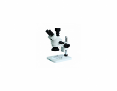 Labtro Stereo Microscope features a trinocular viewing head with a digital camera and an optional upper LED ring light. Designed for user friendly operation, it delivers sharp stereo erect images with outstanding clarity and a wide field of view for precise observations.