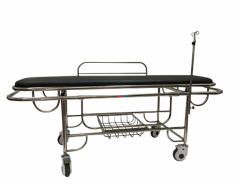 Abimed Patient Transfer Stretcher supports 135 kilograms and includes electric control, ABS anti-corrosive plates, four castors, a removable mattress, and an IV pole stand. Designed for easy and efficient patient transfer, it ensures durability, smooth movement, and enhanced patient safety and comfort.