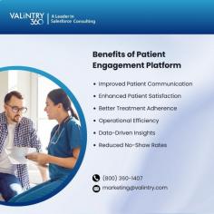 VALiNTRY360’s Patient Engagement Platform empowers healthcare providers to enhance patient care while streamlining communication and administrative processes. By leveraging advanced technology, this platform fosters stronger connections between providers and patients, improving health outcomes and overall satisfaction.
The platform offers features like appointment scheduling, secure messaging, and personalized care plans, enabling patients to take an active role in their healthcare journey. With real-time access to health records and seamless communication, patients stay informed and engaged, leading to better adherence to treatment plans.
For healthcare providers, the Patient Engagement Platform reduces no-show rates, enhances workflow efficiency, and boosts patient retention. Its data-driven insights help in delivering personalized care and identifying areas for improvement.
For more info: https://valintry360.com/improve-patient-engagement-for-better-health-outcomes
Contact us: 1-800-360-1407
Email : marketing@valintry.com