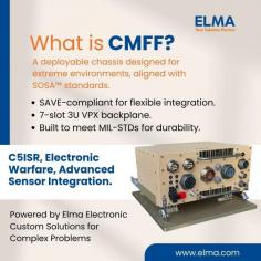 The CMFF chassis is a rugged, deployable solution designed for demanding applications in military and aerospace environments. Fully aligned with the SOSA™ (Sensor Open Systems Architecture) standards, it offers exceptional compatibility and scalability for mission-critical systems. The CMFF features the innovative SAVE (SOSA-Aligned VITA Enclosure) tray, providing an efficient and modular platform for housing electronic components.

https://products.elma.com/products/rugged-deployable-cmff-chassis-aligned-to-sosa%E2%84%A2-with-save-tray