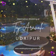 Plan Your Dream Wedding at Taj Aravali 
Experience the magic of a royal destination wedding surrounded by the breathtaking Aravalli Hills. At Weddings by Neeraj Kamra, we specialize in crafting unforgettable moments with luxurious décor, personalized touches, and flawless execution.