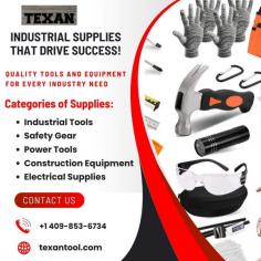 Texantool is a trusted industrial supply company located in Port Arthur, Texas. We offer a wide range of high-quality tools, equipment, safety gear, and maintenance supplies for manufacturing, construction, and more. From hand and power tools to fasteners, chemicals, and electrical components, we have the products you need to keep your operations running smoothly.Visit us at 957 Kerry Thomas Dr., Port Arthur, TX, or call +1 409-853-6734 for more information.
