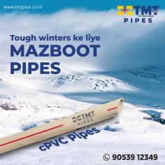 Har Winters ko do takkar!
TMT Plus cPVC Pipes banaye tough winters ko hassle-free with leak-proof technology ✅
rust resistance ✅
superior durability ✅

Trust TMT Plus Pipes for your plumbing needs.✨

Learn more: https://www.tmtplus.co.in/cpvc-pipes-fittings/