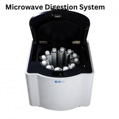 Labnics Microwave Digestion System ensures precise sample preparation for trace elemental analysis, operating at pressures up to 10 megapascals and temperatures from 50 to 400 degrees Celsius. It processes 12 vessels of 100 milliliters each with uniform microwave heating and safety features.
