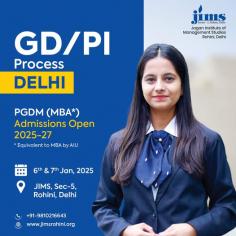 The GD-PI Process for JIMS Rohini is scheduled for 6th & 7th January 2025 at our Delhi campus.

Don’t miss this golden opportunity to take the first step toward transforming your career aspirations into reality!

Apply Now: https://bit.ly/41PcmS3

