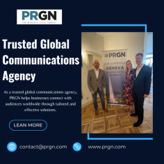 Seeking a trusted global communications agency? PRGN is your go-to partner for cutting-edge PR strategies that connect your brand with a global audience. With a network of expert professionals worldwide, PRGN offers customized media relations, crisis management, and digital PR solutions. Whether you're growing your brand or managing its reputation, PRGN delivers impactful results that drive global success. Contact PRGN today and discover how we can help you grow!