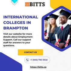 BITTS International Career College tops the list of international colleges in Brampton for various reasons. Employment Support is one of those major reasons. Visit our website for more details about Employment Support. Call our support staff for answers to your questions.       https://bitts.ca/

