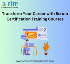 Elevate your career to new heights with Transform Your Career with Scrum Certification Training Courses. These courses provide in-depth knowledge of Agile principles and the Scrum framework, empowering you to lead teams, manage projects efficiently, and deliver exceptional results. Gain the skills to handle dynamic project environments and become a certified Scrum professional. Whether you’re advancing your current role or exploring new opportunities, Scrum certification positions you for success in today’s Agile-driven world. Start your transformation today!

For more details visit : https://www.pmpcertificationcourse.com/courses/scrum-certification-training

