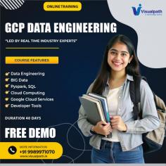 Visualpath offers the Best GCP Data Engineer Training Conducted by real-time experts call us at +91-9989971070  Visit: https://www.visualpath.in/online-gcp-data-engineer-training-in-hyderabad.html 