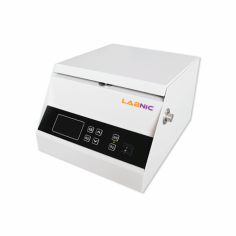 Labnic High-Speed Centrifuge runs at 16,000 rpm, handling various tube volumes. Its intuitive control panel adjusts speed, g-force, and temperature. With a max RCF of 18,320×g, 0–99 min timer, 12-tube capacity, optional bio-safe rotors, and a durable protective layer, it weighs 24 kg.