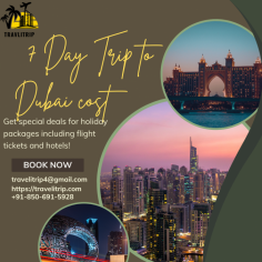 A 7- day trip to Dubai can bring breakouts, accommodation,  refection, and conditioning. Budget  trippers can anticipate costs to be lower with budget  hospices and public transport, while luxury  trippers may spend  further with  upmarket resorts, private  tenures, and fine dining. Costs depend on your preferences and the season.
