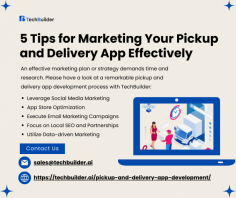 Launching a pickup and delivery app in this rapidly evolving and competitive world is just the first step towards success, but the real challenge falls in marketing your app effectively so that more audiences are aware of your app and download it from the leading platforms. This all happens because of a robust pickup and delivery app development process. You need to connect with the professionals of TechBuilder to get an amazing app. 