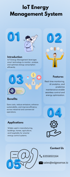 EdgeSense’s IoT Energy Management optimizes energy usage with real-time monitoring and predictive insights. Enhance efficiency, cut costs, and embrace sustainability with smart, tailored solutions from EdgeSense.
