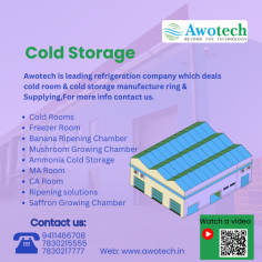 Awotech is leading refrigeration company which deal in cold storage manufacturering & supplying in india for customized cold storage and install contact our sales unit .
