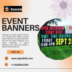 Hosting an event? Signs 616 has you covered with vibrant, custom event banners that grab attention and set the mood. Whether it’s a party, fundraiser, or grand opening, we’ll help you create a banner that stands out. High-quality, fast, and hassle-free. Let’s bring your event to life—reach out to Signs 616 today!
