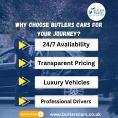 At Butlers Cars, we’re committed to providing top-tier, dependable, and luxurious transportation services. Whether you need a quick local ride or are planning a long-haul journey, we ensure your travel experience is smooth, stress-free, and exceptional.