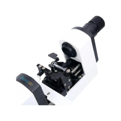 Medical Deals manual lensometer provides accurate outer measurement readings, boasting an impressive 25D measurement capability. Its wide field of vision ensures clarity and ease of use, while its versatile design operates seamlessly on both AC and DC power, making it a reliable optical tool.