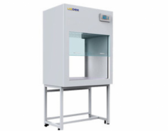 LabDex vertical laminar flow cabinets ensure a particle-free environment with a high-efficiency HEPA filter for over 0.3 micrometer filtration. It features adjustable airspeed, a microprocessor control system, an LED display, and a stainless steel work surface, ideal for research and production environments.