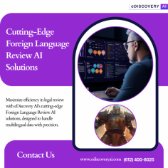 Are you looking for Cutting-Edge Foreign Language Review AI Solutions? eDiscovery AI offers advanced AI-powered tools designed to efficiently analyze and review foreign language documents. Our solutions streamline the review process, reduce costs, and ensure accuracy in multi-language eDiscovery projects. Enhance your legal operations with our state-of-the-art Foreign Language Review AI and stay ahead in the competitive eDiscovery landscape.