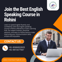 Looking to improve your English skills? Join Crown Learning Hub's English speaking course in Rohini! Our classes are designed to help you enhance your speaking, writing, reading, and listening skills. Whether you’re a beginner or an advanced learner, our expert trainers make learning simple and fun. Build your confidence, improve your communication, and unlock new opportunities. Start your journey to fluent English today!
Visit: https://crownlearninghub.com/spoken-english-program/