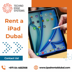 At My Techno Edge System LLC, we provide Rent a iPad Dubai. Our iPad renting feature blazing-fast performance. Whenever you need iPad on Rent, you can just reach out to us on +971-54-4653108 without thinking twice, and we will reach out to you in no time. 
Visit Us: https://www.ipadrentaldubai.com/
