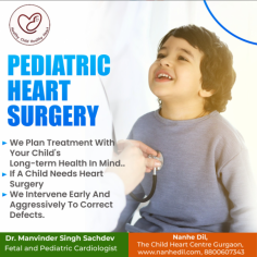 Nanhe Dil features highly skilled kids heart surgeons in Gurgaon, specializing in pediatric cardiac surgeries with a focus on safety and recovery. Your child's heart health is our top priority.
