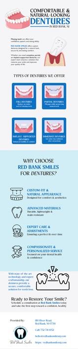 At Red Bank Smiles, we specialize in crafting dentures that look and feel natural. Each set is custom-designed for a comfortable fit and optimal functionality, allowing you to eat, speak, and smile with ease. Discover the perfect denture solution tailored to your needs with our high-quality options.