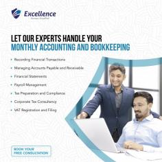 Accounting and Bookkeeping Services in Dubai – Excellence Auditing
Excellence Auditing provides expert Accounting and Bookkeeping Services in Dubai, ensuring accurate financial records, compliance with UAE laws, and efficient business management to help companies achieve transparency, growth, and long-term success.