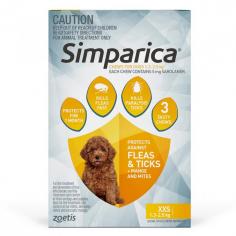 Available as highly palatable, liver-flavoured chews, Simparica is suitable for dogs and puppies from 8 weeks of age, weighing at least 1.3 kg. The treatment is indicated to kill adult fleas and treat and prevent flea infestations. It also treats and controls paralysis ticks, brown dog ticks, and bush ticks. The treatment further treats and controls ear mites and demodex mites. Additionally, it treats and controls sarcoptic mange. Simparica is administered once each month and provides flea, tick and mite protection for up to 35 days.